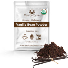 Load image into Gallery viewer, Organic Vanilla Bean Powder - Pure Ground Madagascar Vanilla Powder
