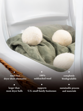 Load image into Gallery viewer, Jumbo Wool Dryer Balls ( 3 pack )