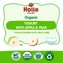 Load image into Gallery viewer, Holle Organic Yogurt Pouches - Apple &amp; Pear