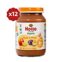 Load image into Gallery viewer, Holle Organic Baby Food Jar - Apple &amp; Plum - 12 Jars