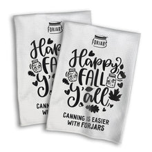 Load image into Gallery viewer, Waffle Towels – White with Printed Patterns (2-Pack)