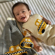 Load image into Gallery viewer, Organic Baby Romper, Sleeveless Knit - Taxi by Estella
