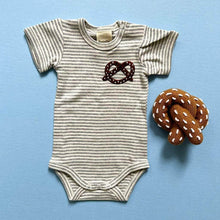 Load image into Gallery viewer, Organic Baby Gift Set, Food Onesie &amp; Rattle by Estella