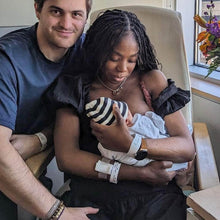 Load image into Gallery viewer, Organic Baby Hats, Handmade in Stripe Colors by Estella