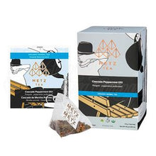 Load image into Gallery viewer, Organic Cascade Peppermint Herbal Tea (25 Loose-Leaf Pyramid Teabags Carton)