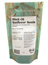 Load image into Gallery viewer, Sunflower Seeds, Black Oil, Unhulled For Sprouting, Organic