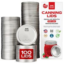 Load image into Gallery viewer, 100 Regular Mouth Canning Lids