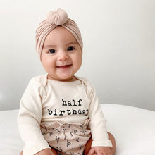 Load image into Gallery viewer, Half Birthday Organic Bodysuit Long Sleeve