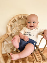 Load image into Gallery viewer, Half Birthday Organic Baby Bodysuit