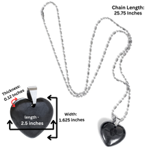 Load image into Gallery viewer, Heart EMF Defense Pendant - 100% Shungite Stone