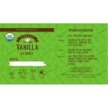 Load image into Gallery viewer, VBK Homemade Vanilla Extract Kit Label - 5.5&quot; x 3&quot; Sticker