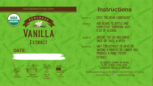 VBK Homemade Vanilla Extract Kit Label - 5.5