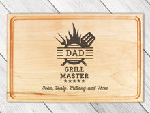 Load image into Gallery viewer, Personalized Gift For Dad, Dad Grill Master Cutting Board, Custom Grilling Gift For Dad, BBQ Gift For Dad, Custom Cutting Board - USA Made