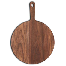 Load image into Gallery viewer, Walnut Paddle Cutting Board With Handle, Walnut Cutting Board With Handle, Charcuterie Board With Handle Handmade in the USA