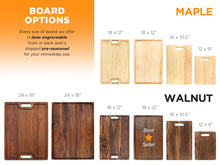 Load image into Gallery viewer, Custom Logo Cutting Board, Company Logo Cutting Board, Logo Engraved Cutting Board Made in the USA