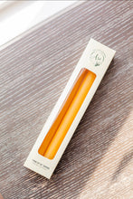 Load image into Gallery viewer, 100% Pure Beeswax Taper Candles Set of 2- 10” Tapers
