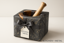 Load image into Gallery viewer, Olive Wood Rustic Mortar and Pestle | Kitchen [Wood] | Kitchen + Metal