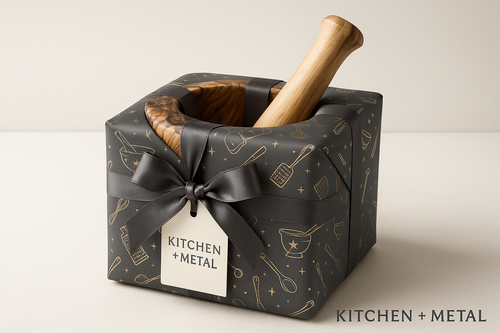 Olive Wood Rustic Mortar and Pestle | Kitchen [Wood] | Kitchen + Metal