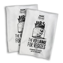 Load image into Gallery viewer, Waffle Towels – White with Printed Patterns (2-Pack)
