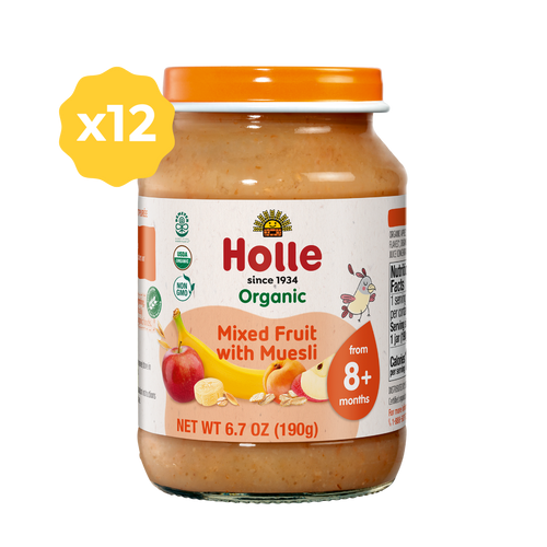 Holle Organic Baby Food Jar - Mixed Fruit with Muesli - 12 Jars
