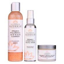 Load image into Gallery viewer, Organic 3 Step Anti-Aging Skin Care Kit - Cleanse, Tone, Hydrate