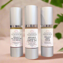 Load image into Gallery viewer, Organic Anti-Aging Trio Vitamin C + DMAE + Age Reversing Eye Serum