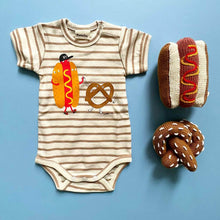 Load image into Gallery viewer, Organic Baby Gift Set, Food Onesie &amp; Rattle by Estella