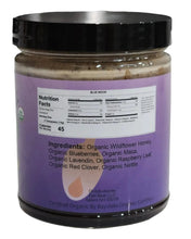 Load image into Gallery viewer, Blue Moon Honey Tea – Organic Blueberry Lavender Blend for Calm &amp; Clarity (10 oz)