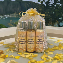 Load image into Gallery viewer, Organic Shimmer Body Lotion Travel Size Gift Set