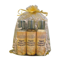 Load image into Gallery viewer, Organic Shimmer Body Lotion Travel Size Gift Set
