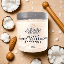Load image into Gallery viewer, Organic Whipped Sugar Fondant Exfoliating Body Scrub - Crepey Skin Treatment