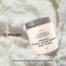 Load image into Gallery viewer, Organic Whipped Sugar Fondant Exfoliating Body Scrub - Crepey Skin Treatment