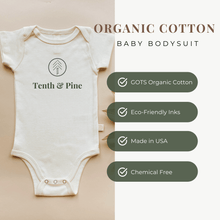Load image into Gallery viewer, Half Birthday Clay Organic Cotton Baby Bodysuit Short Sleeve