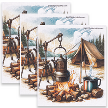 Load image into Gallery viewer, Eco-Friendly Swedish Dishcloths - Tent and Coffee Set of 3 (Paper Towel Replacements)