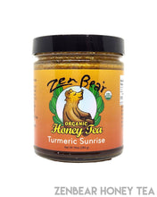 Load image into Gallery viewer, Award-Winning Organic Turmeric Sunrise Honey Tea – Golden Blend for Inflammation &amp; Gut Health (10 oz)