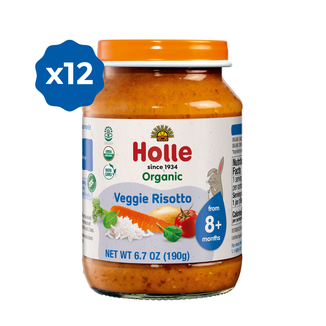 Holle Organic Baby Food Jar - Veggie Risotto - 12 Jars