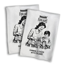 Load image into Gallery viewer, Waffle Towels – White with Printed Patterns (2-Pack)
