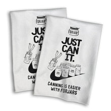 Load image into Gallery viewer, Waffle Towels – White with Printed Patterns (2-Pack)