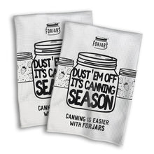 Load image into Gallery viewer, Waffle Towels – White with Printed Patterns (2-Pack)