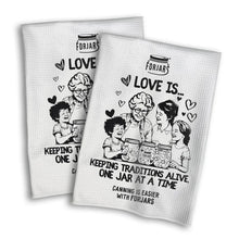 Load image into Gallery viewer, Waffle Towels – White with Printed Patterns (2-Pack)