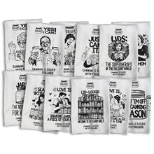 Load image into Gallery viewer, Waffle Towels – White with Printed Patterns (2-Pack)