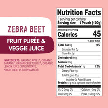 Load image into Gallery viewer, Holle Baby Food Pouches - Organic Fruit &amp; Veggie Puree - Zebra Beet